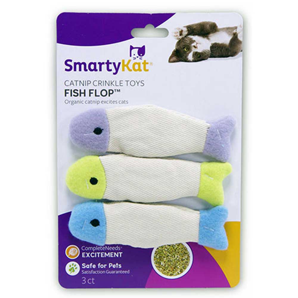 SmartyKat Fish Flop Crinkle Toy with Catnip