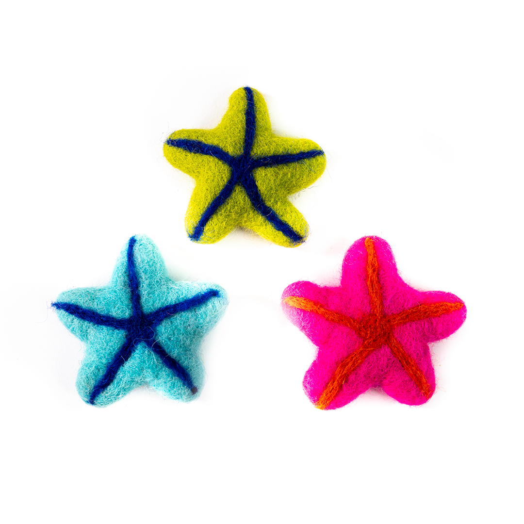 Dharma Dog Karma Cat Pack of 3 Starfish Toy For Cats