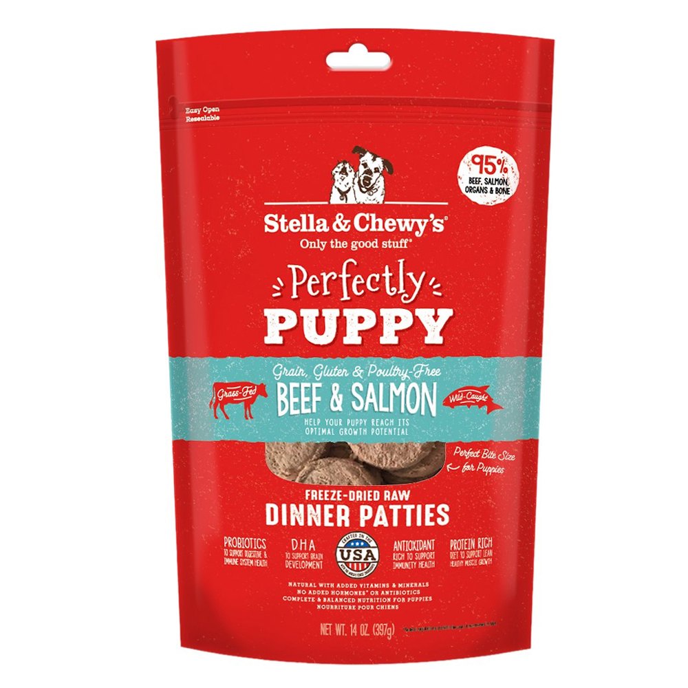 Stella & Chewy's Beef & Salmon Puppy Freeze-Dried Dinner Patties 14 oz (397 gms)