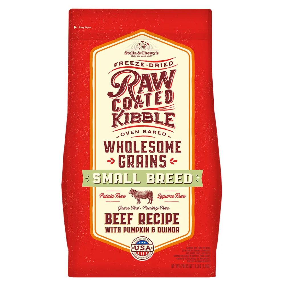 Stella & Chewy Raw Coated Wholesome Grain Beef Small Breed Recipe 10lb