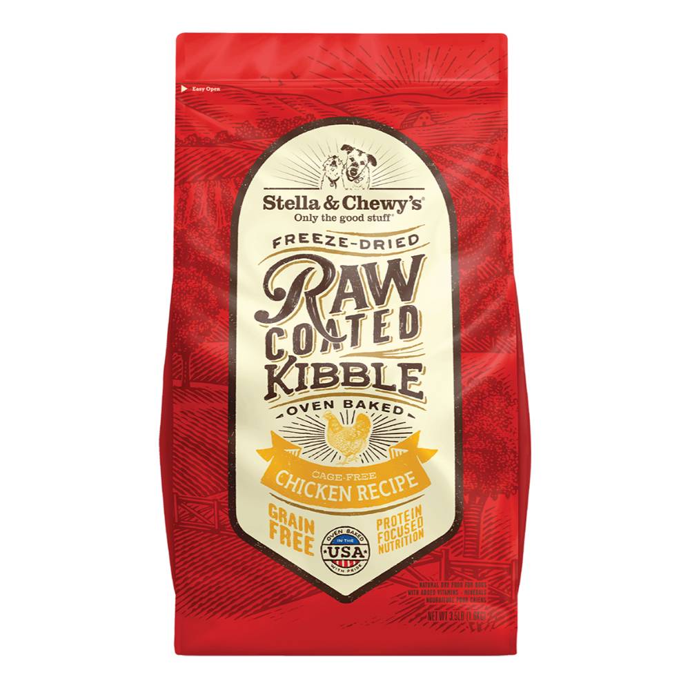 Stella & Chewy's Cage Free Chicken Oven Baked Raw Coated Kibble 3.5 lb (1.6 kg)