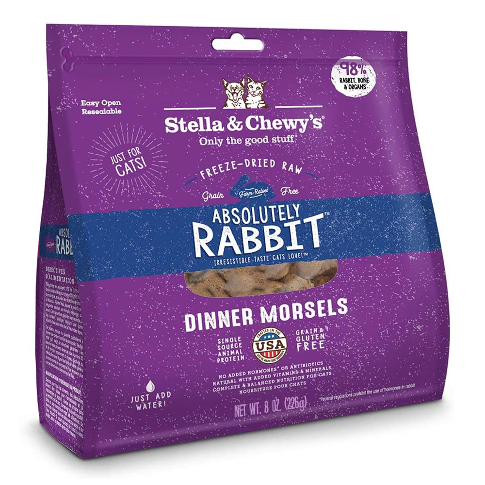 Stella & Chewy's Freeze Dried Raw Absolutely Rabbit Dinner Morsels For Cats 8oz