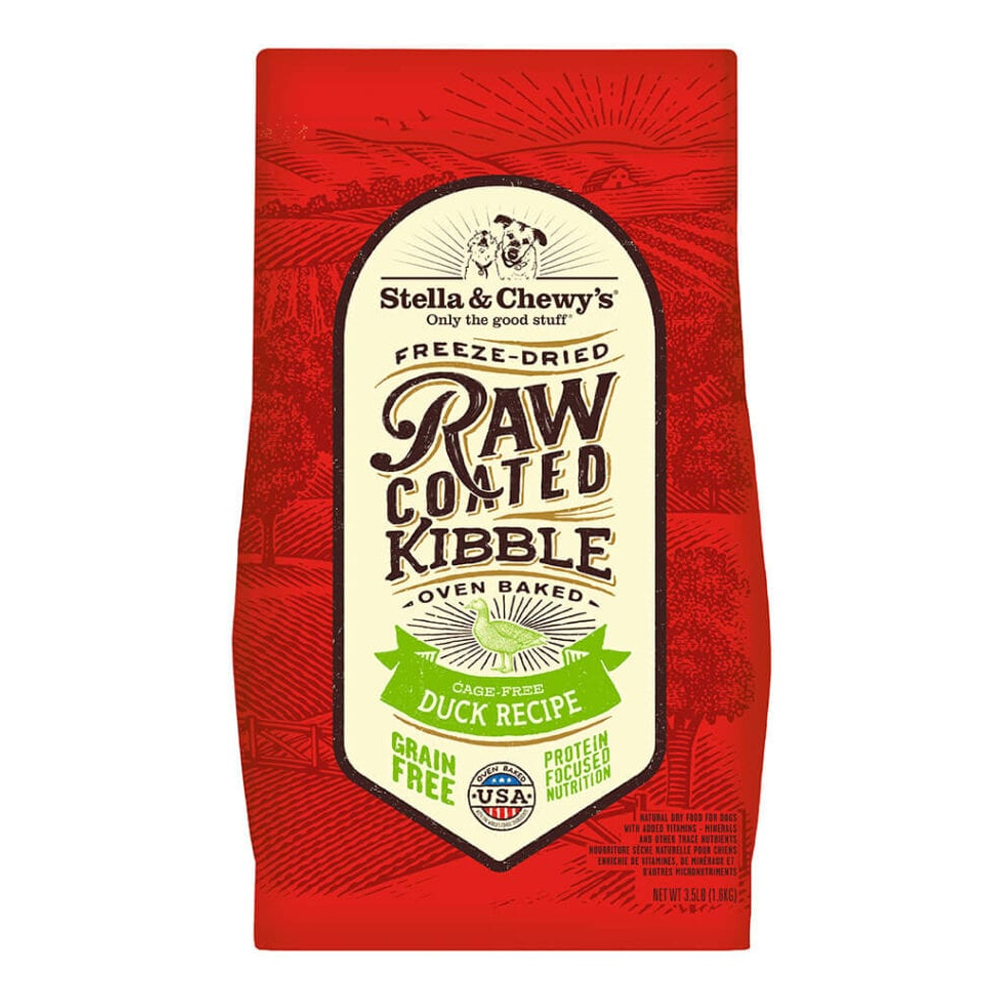 Stella & Chewy's Freeze Dried Raw Coated Kibble Duck Recipe For Dogs, 3.5 lbs