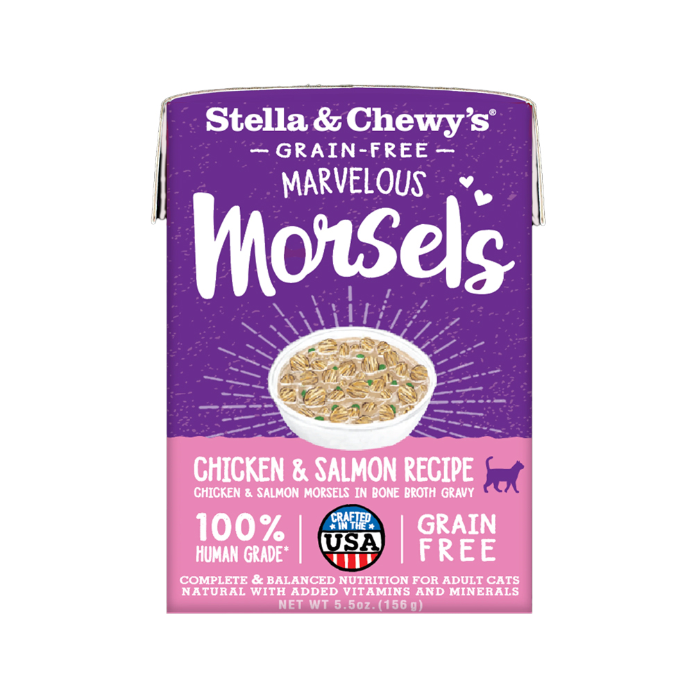 Stella & Chewy's Grain Free Marvelous Morsels Chicken and Salmon Recipe For Cats 5.5oz