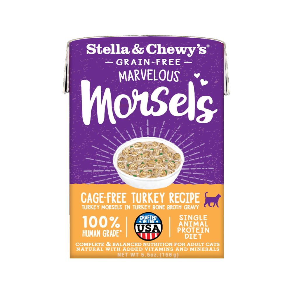 Stella & Chewy's Grain Free Marvelous Morsels Cage Free Turkey Recipe For Cats