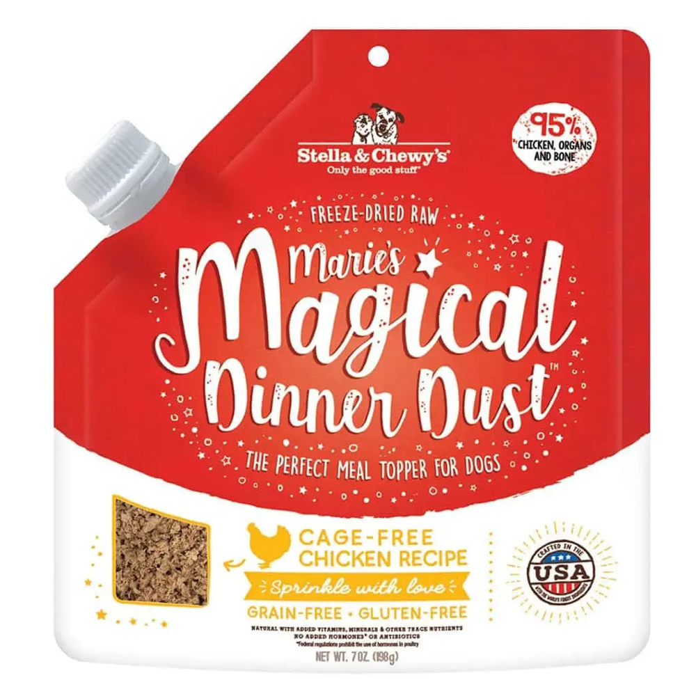 Stella And Chewy's Magical Dinner Dust Chicken Hearts Dog Meal Topper