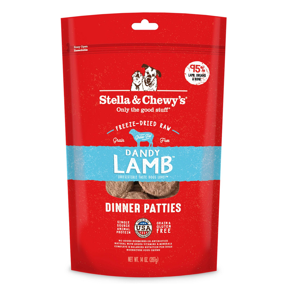 Stella & Chewy Dandy Lamb Freeze-Dried Dinner Patties For Dogs 14 oz (397g)