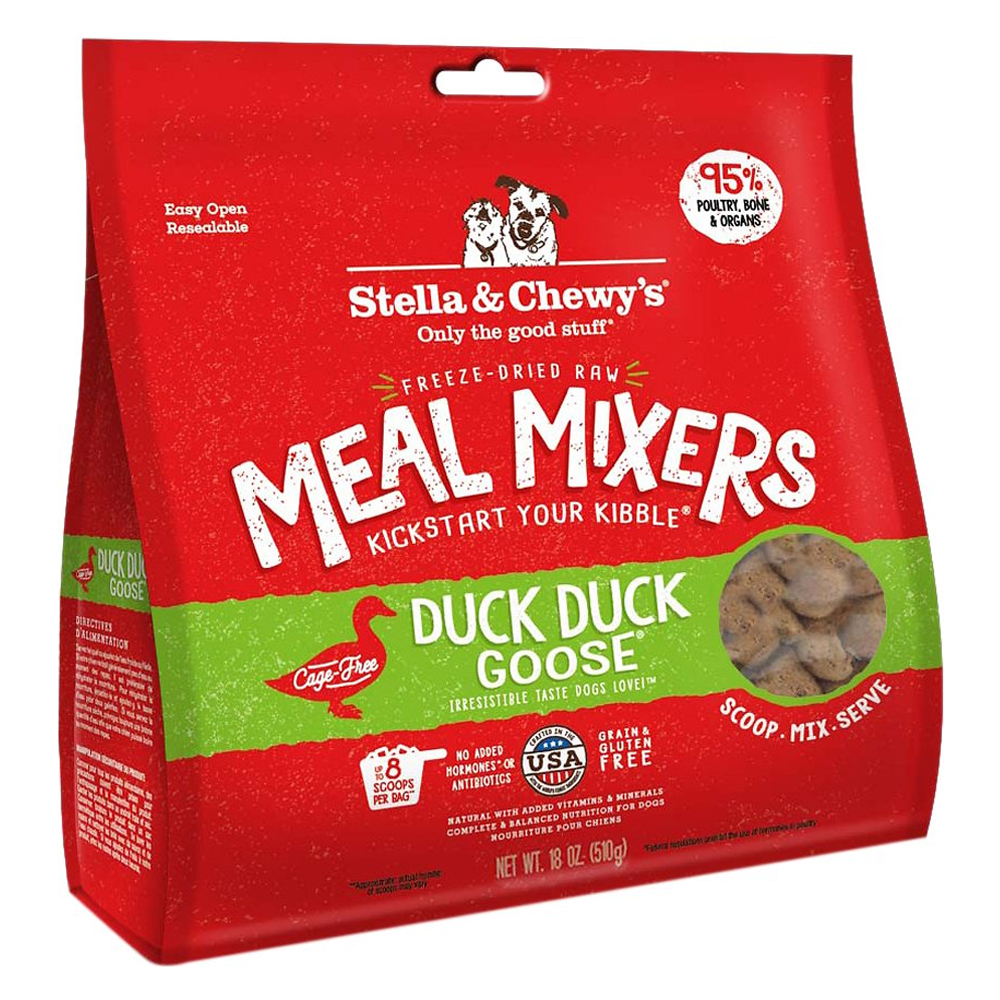 Stella & Chewy Duck Duck Goose Meal Mixers For Dogs, 18 oz