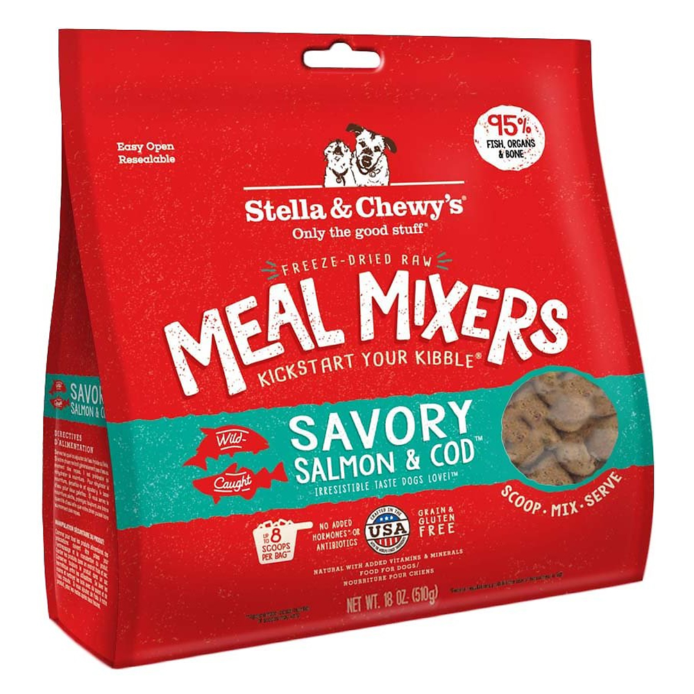 Stella & Chewy Savory Salmon & Cod Meal Mixers for Dogs 18oz (510gms)