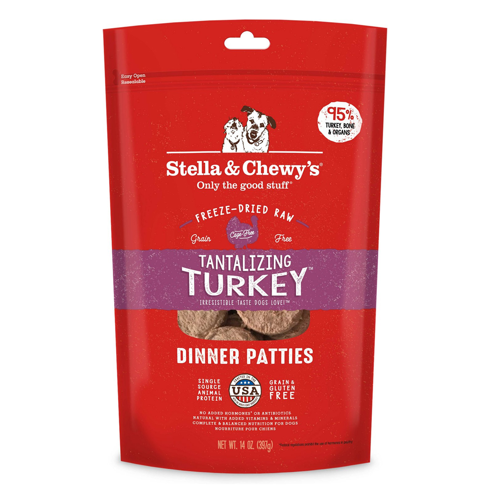 Stella & Chewy Tantalizing Turkey Dinner Patties for Dogs 14oz