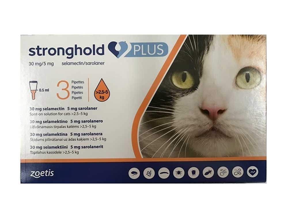 Stronghold Plus Spot-on For Cats & Kittens Medium >2.5-5 kg