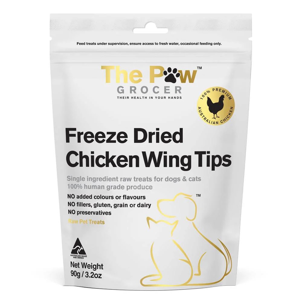 The Paw Grocer Freeze Dried Chicken Wing Tips Treats For Dog & Cat 90g