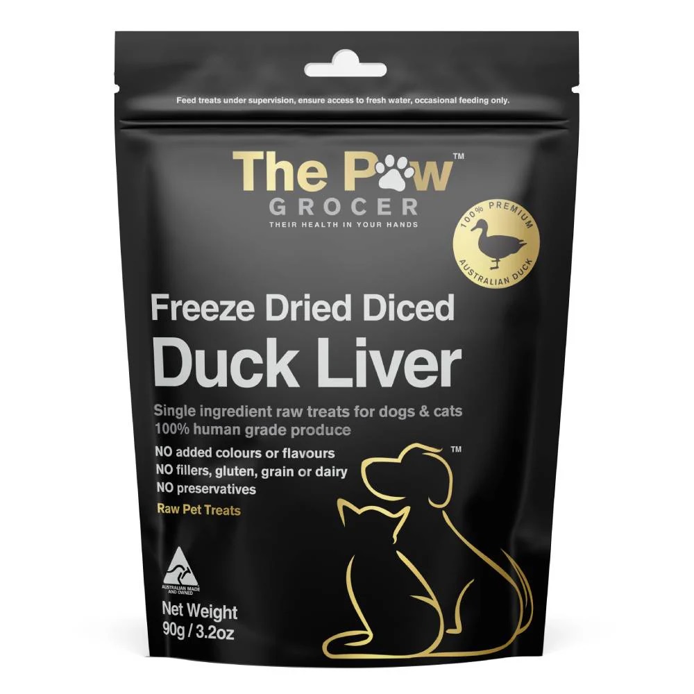 The Paw Grocer Freeze Dried Duck Liver Treats For Dog & Cat 72g