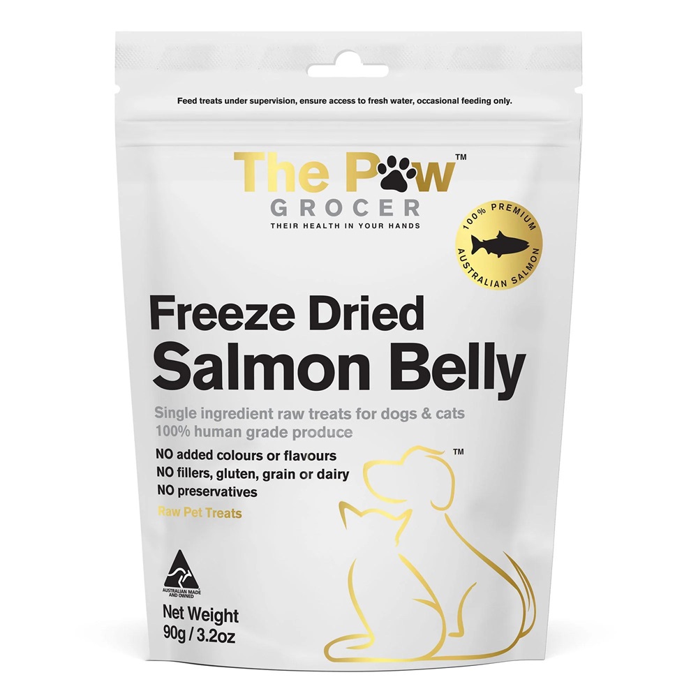 The Paw Grocer Freeze Dried Salmon Belly Treats For Dog & Cat 90g