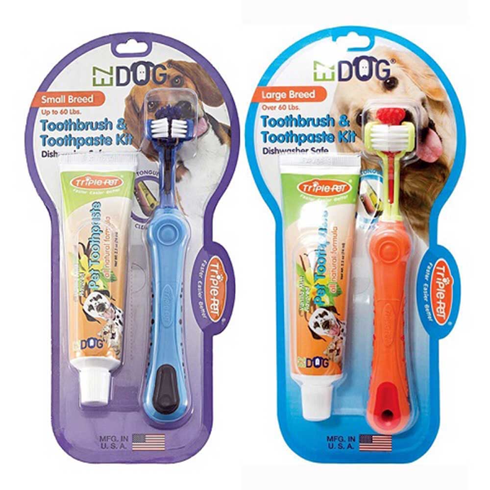 Triple Pet EZ Dog Toothbrush For Dogs Small (up to 60 lbs)