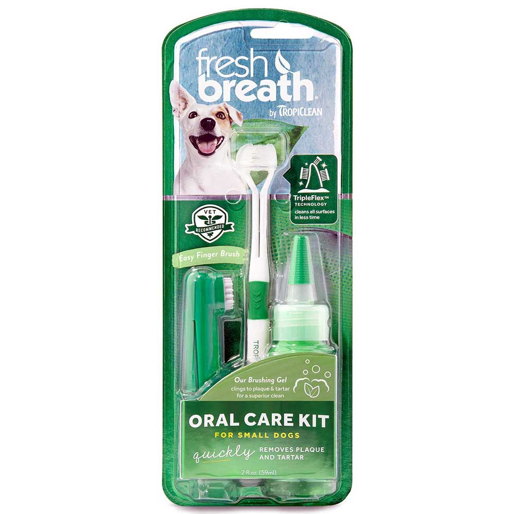 Tropiclean Fresh Breath Oral Care Kit For Medium & Large Dogs