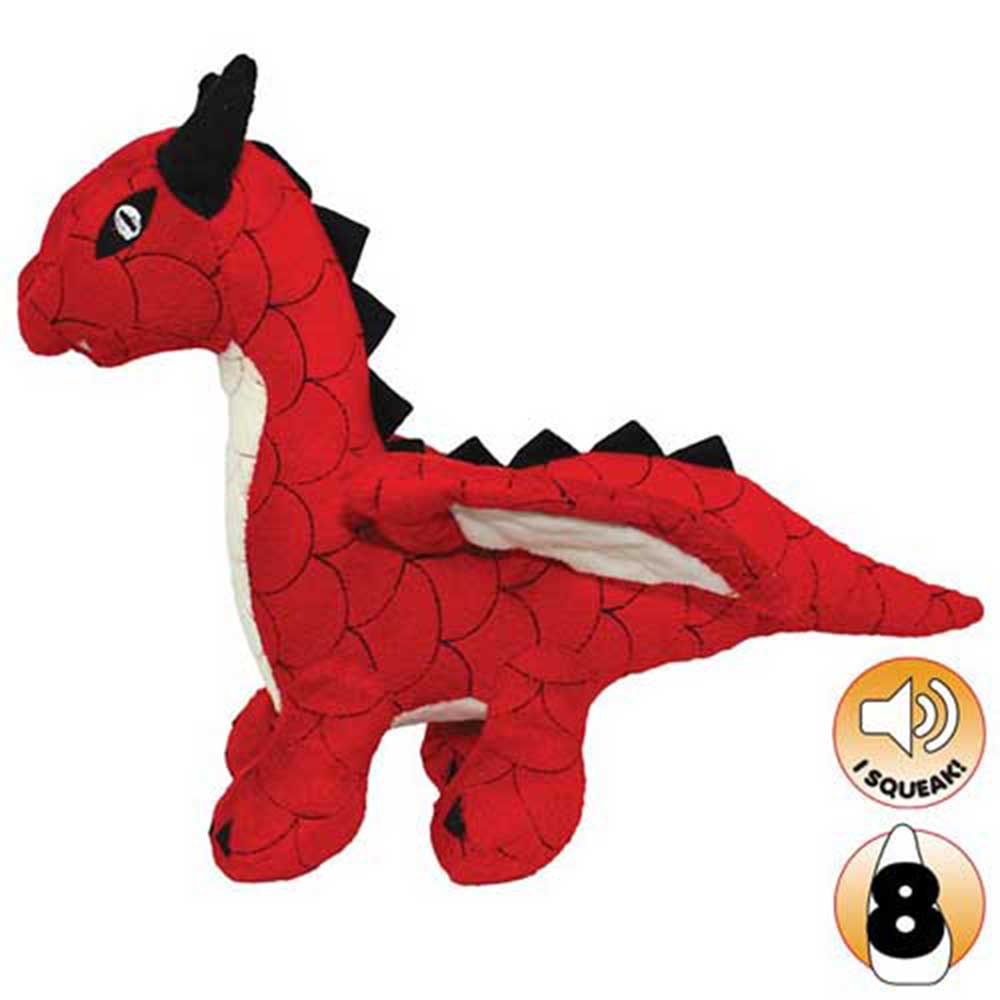 Mighty Dragon Dog Toy (Red)