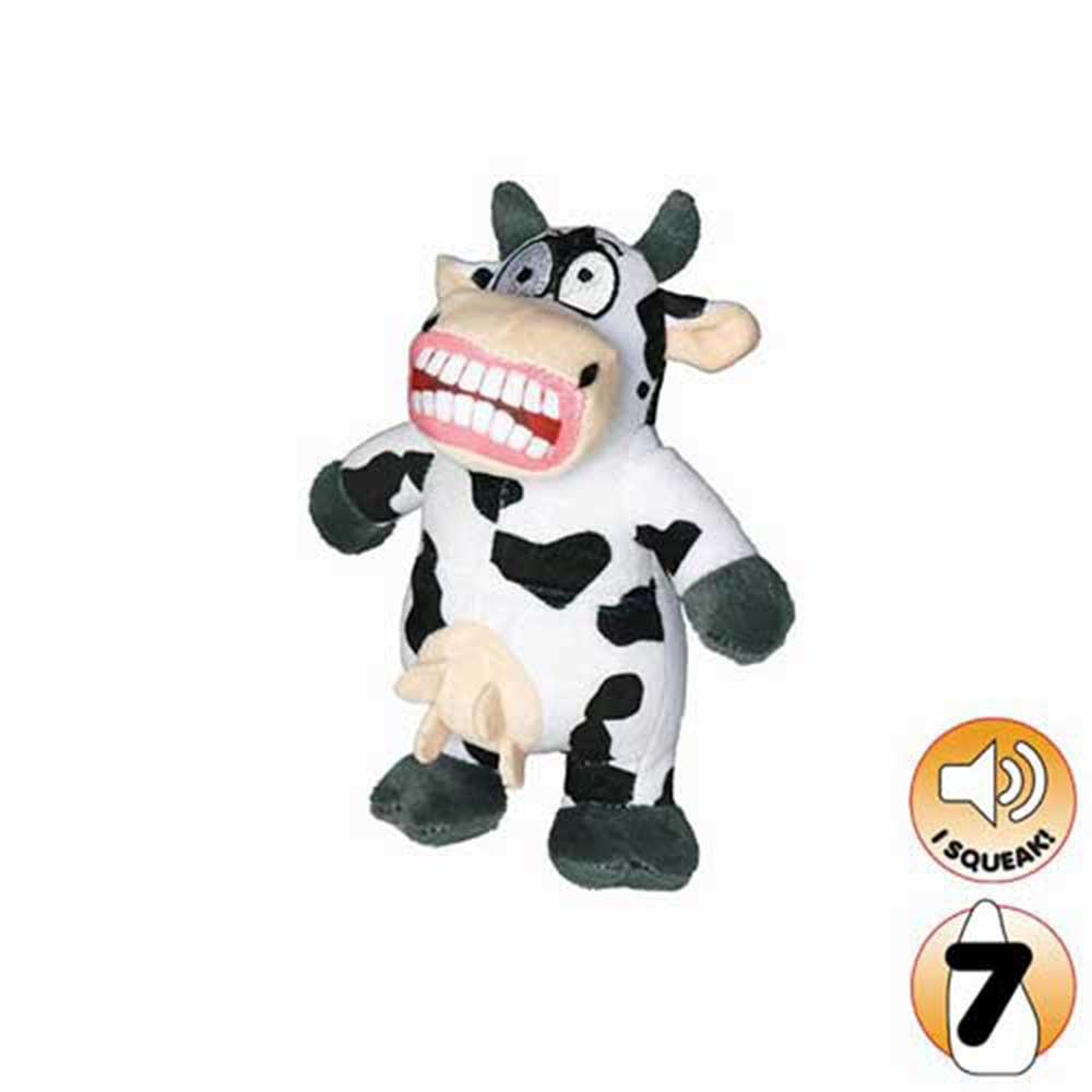 Mighty Jr Angry Animals Mad Cow Dog Toy