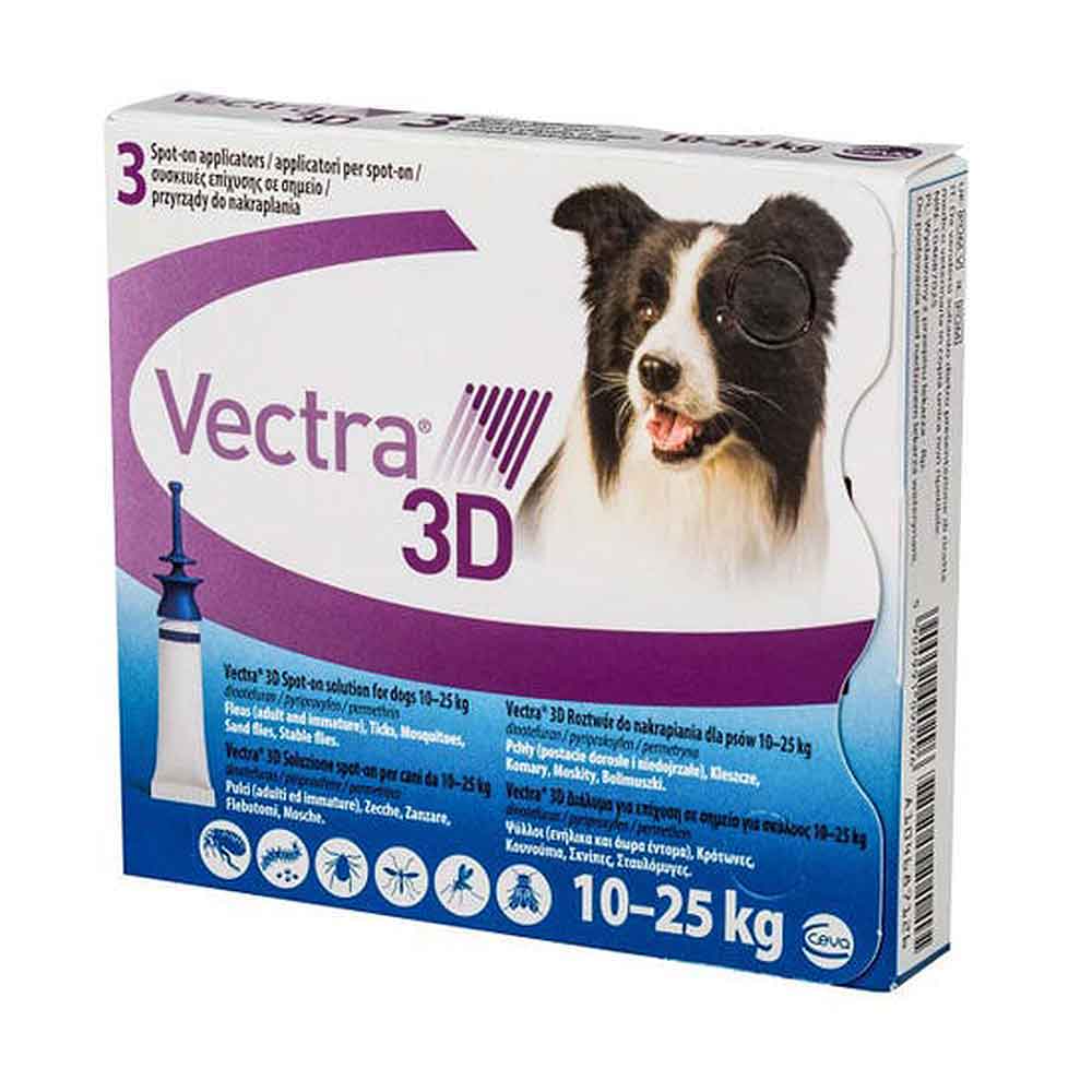 Vectra 3D For Medium Dogs 10-25 kg (20-55 lbs)