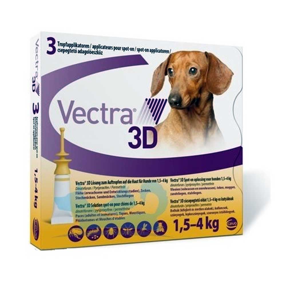 Vectra 3D For Extra Small Dogs 1.5-4 kg (5 - 10 lbs)