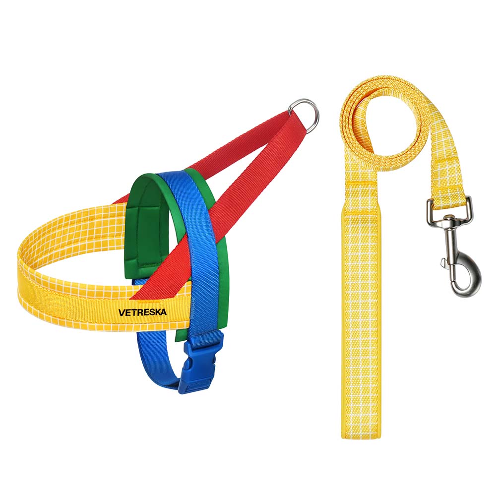 Vetreska Chroma Pet Harness & Leash Set Yellow S