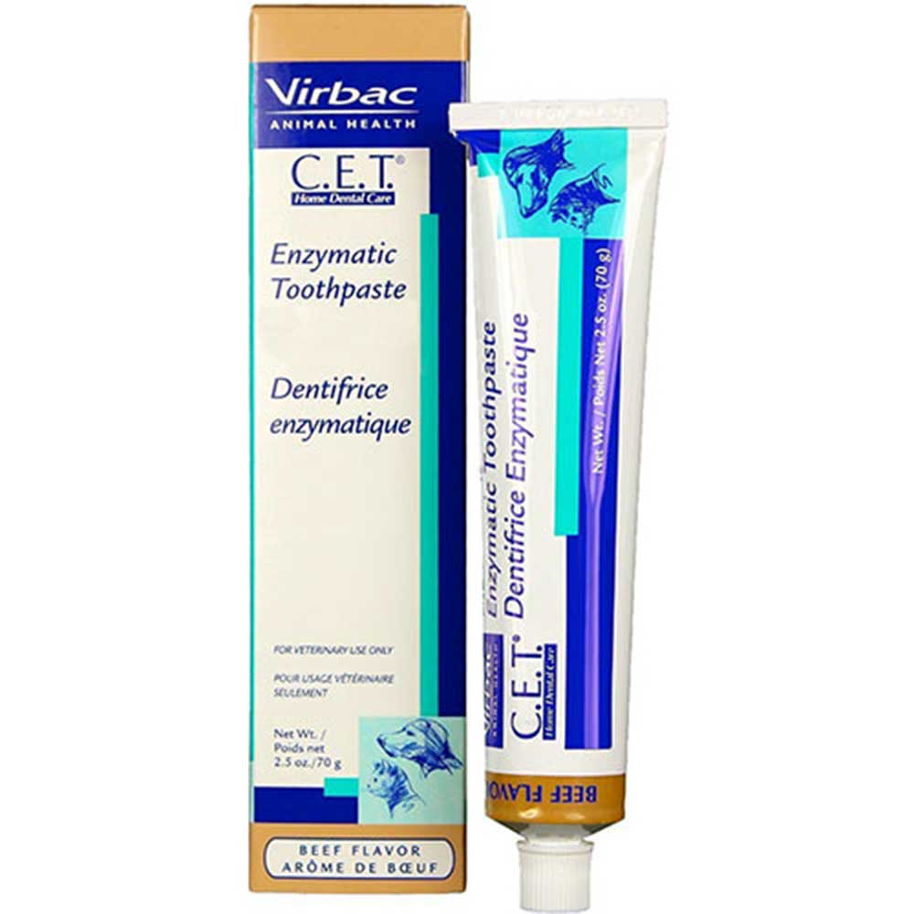 Virbac C.E.T Enzymatic Toothpaste for Dogs & Cats, Beef Flavor