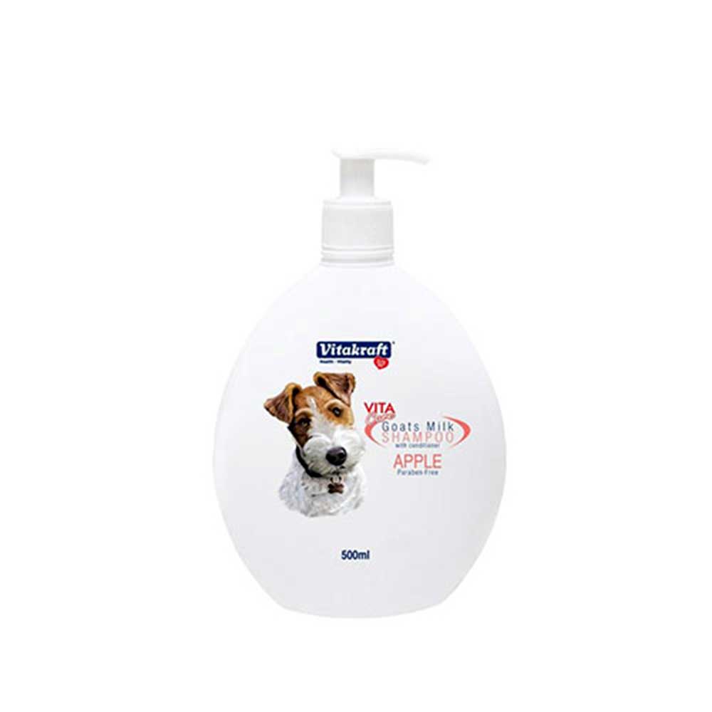 Vitakraft 2 in 1 Goat's Milk Shampoo for Dogs Apple Scented, 300 ml