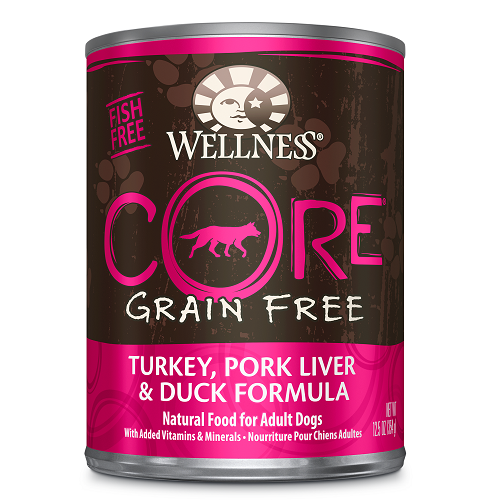 Wellness CORE Grain-Free Turkey, Pork Liver & Duck Formula - Wet Canned Dog Food