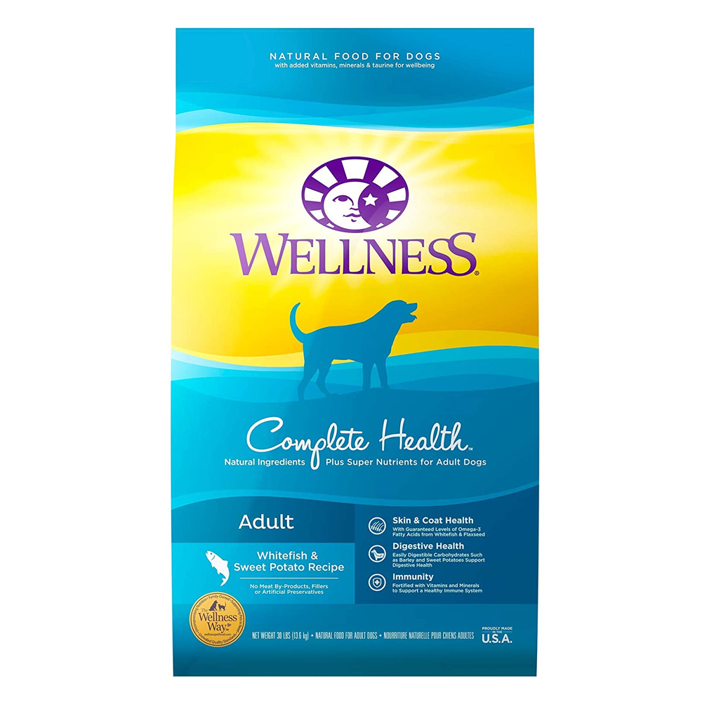 Wellness Complete Health Whitefish And Sweet Potato Recipe Adult Dry Dog Food, 30 lb