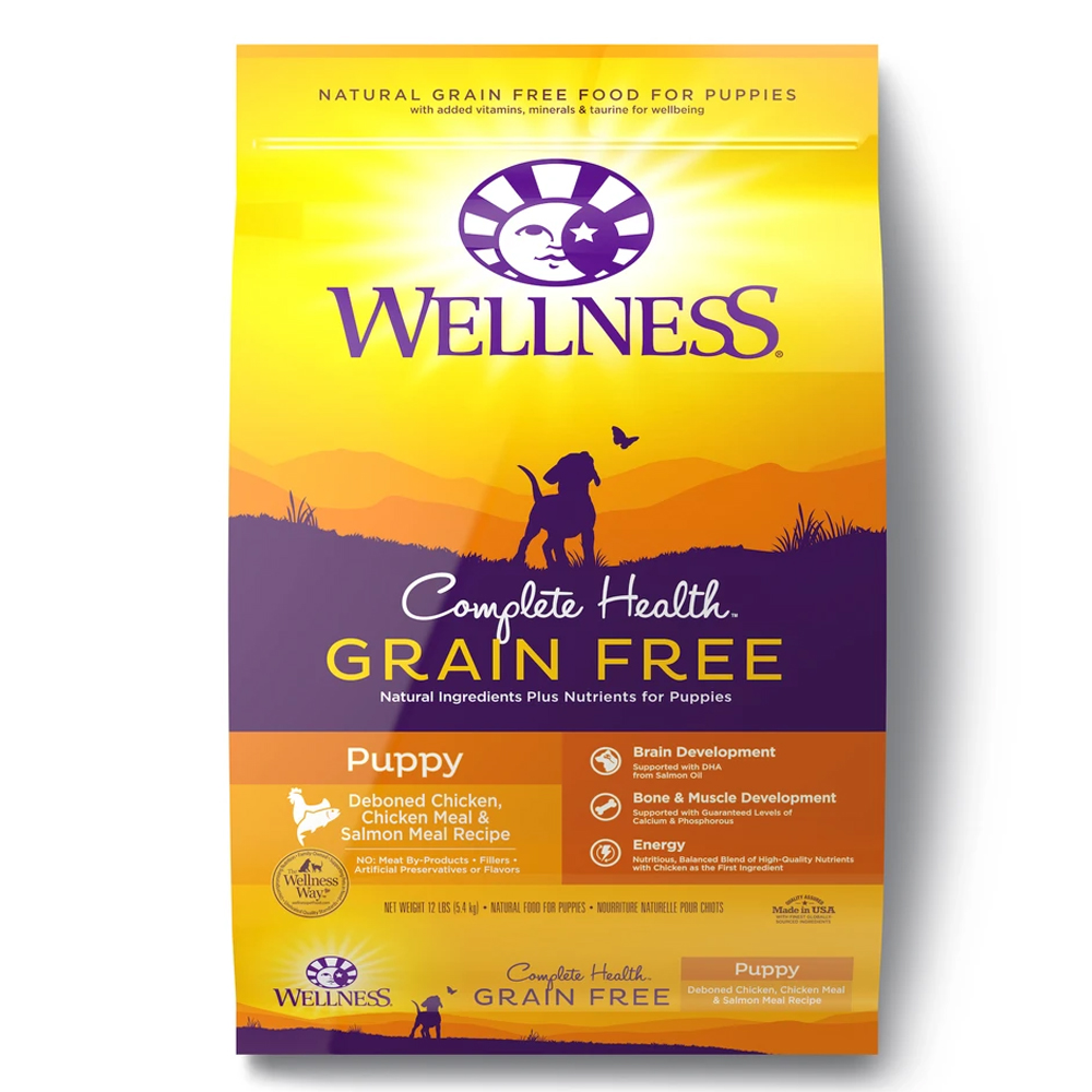 Wellness Complete Health Grain Free Puppy Dry Dog Food, 12 lb (5.4 kg)