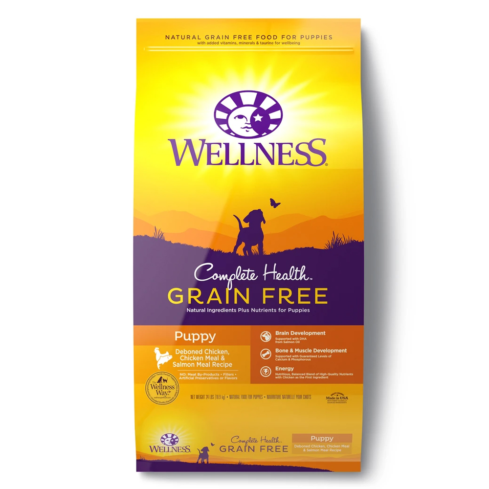 Wellness Complete Health Grain Free Puppy Dry Dog Food, 24 lb (10.8 kg)