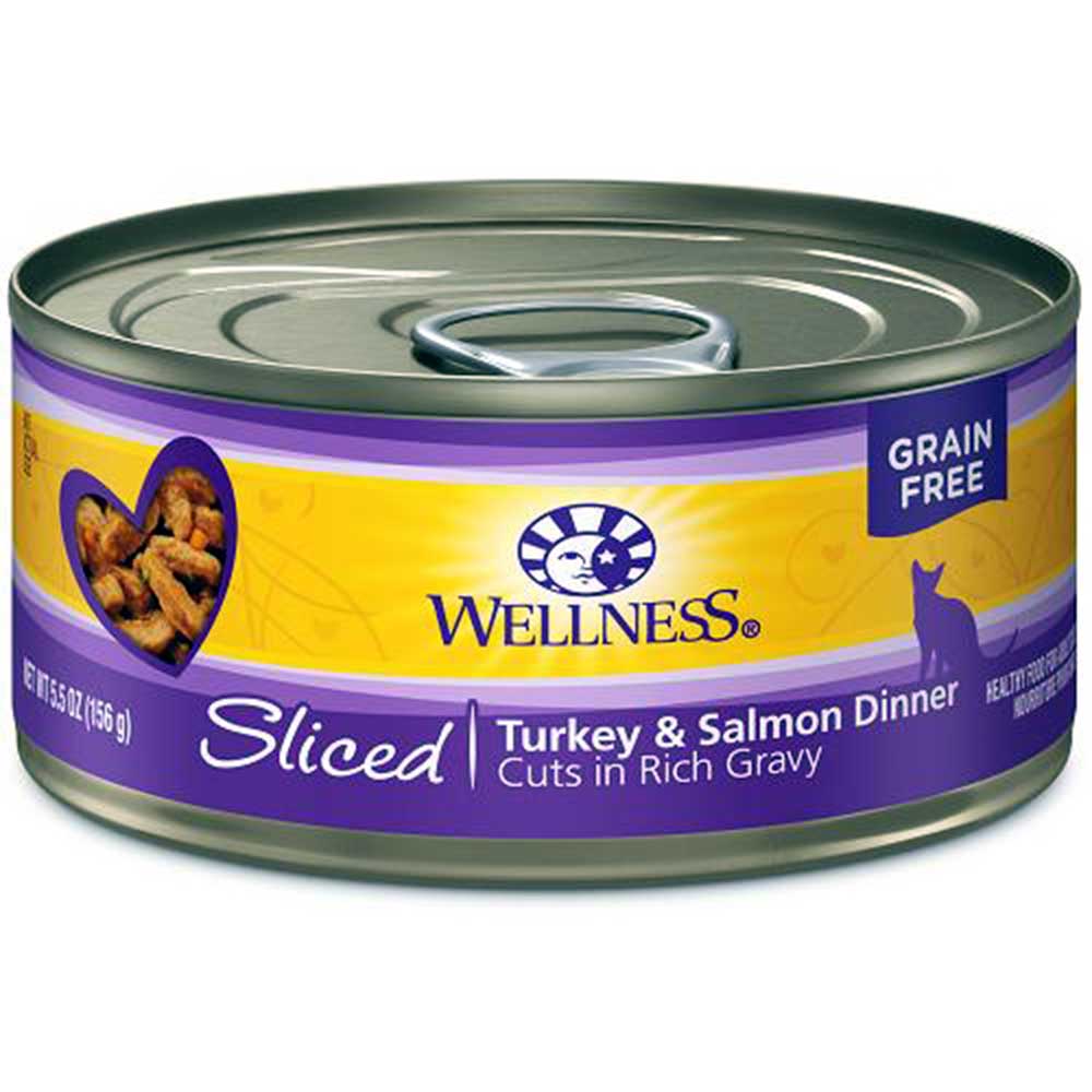 Wellness Complete Health Sliced Turkey & Salmon Dinner Canned Wet Cat Food