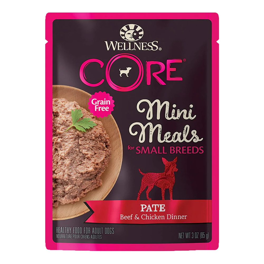 Wellness Core Grain Free Small Breed Mini Meals Pate Beef & Chicken