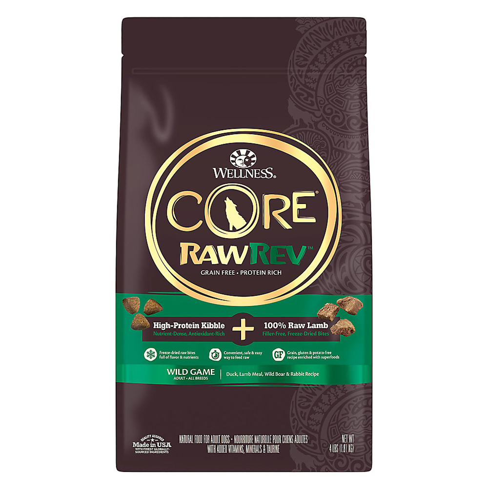 Wellness Core RR Wild Game Adult All Breed Duck, Lamb Meal, Wild Boar & Rabbit 4 lbs