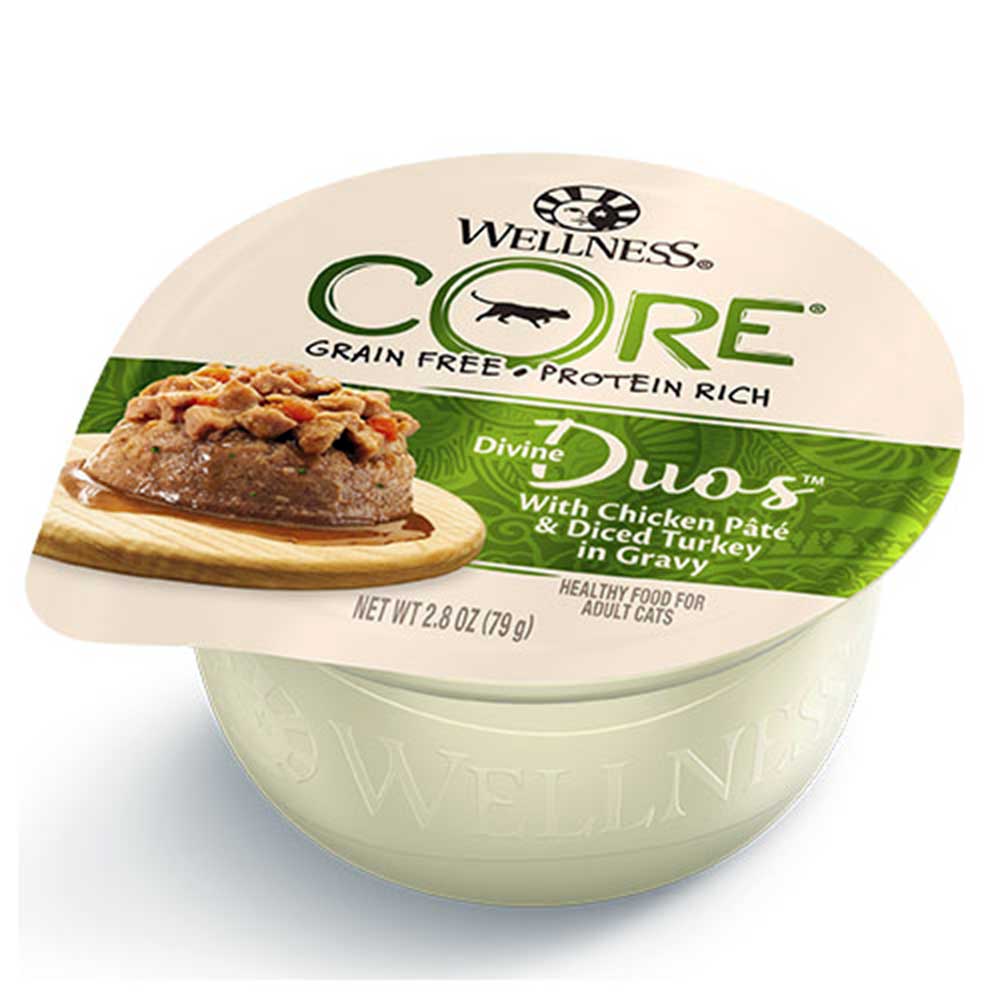 Wellness CORE  Protein-Rich Divine Duos with Chicken Pate and Diced Turkey