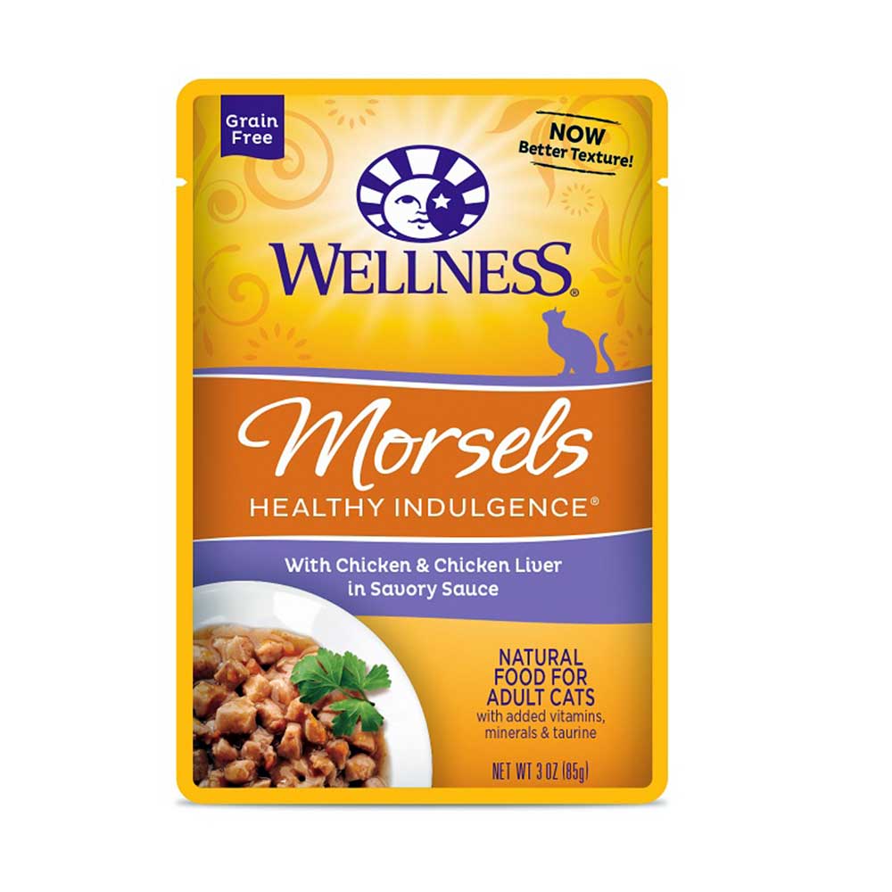 Wellness Healthy Indulgence Morsels Chicken & Chicken Liver Wet Cat Food