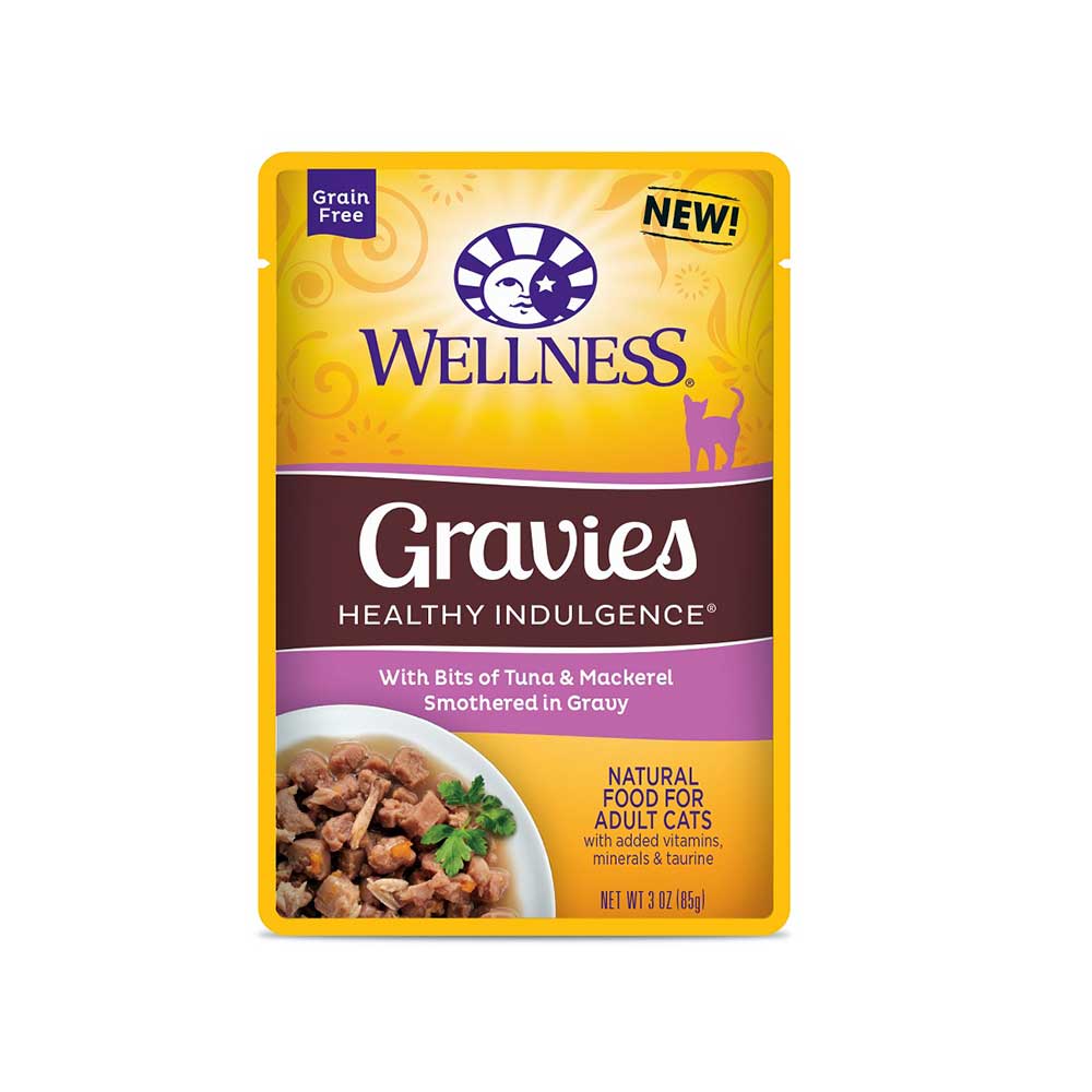 Wellness Healthy Indulgence Gravies, Tuna & Mackerel Wet Cat Food