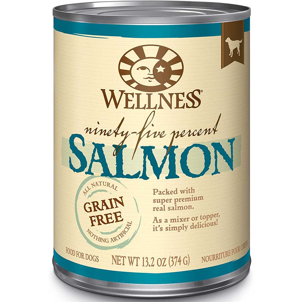 Wellness 95% Salmon Canned Dog Foodx12