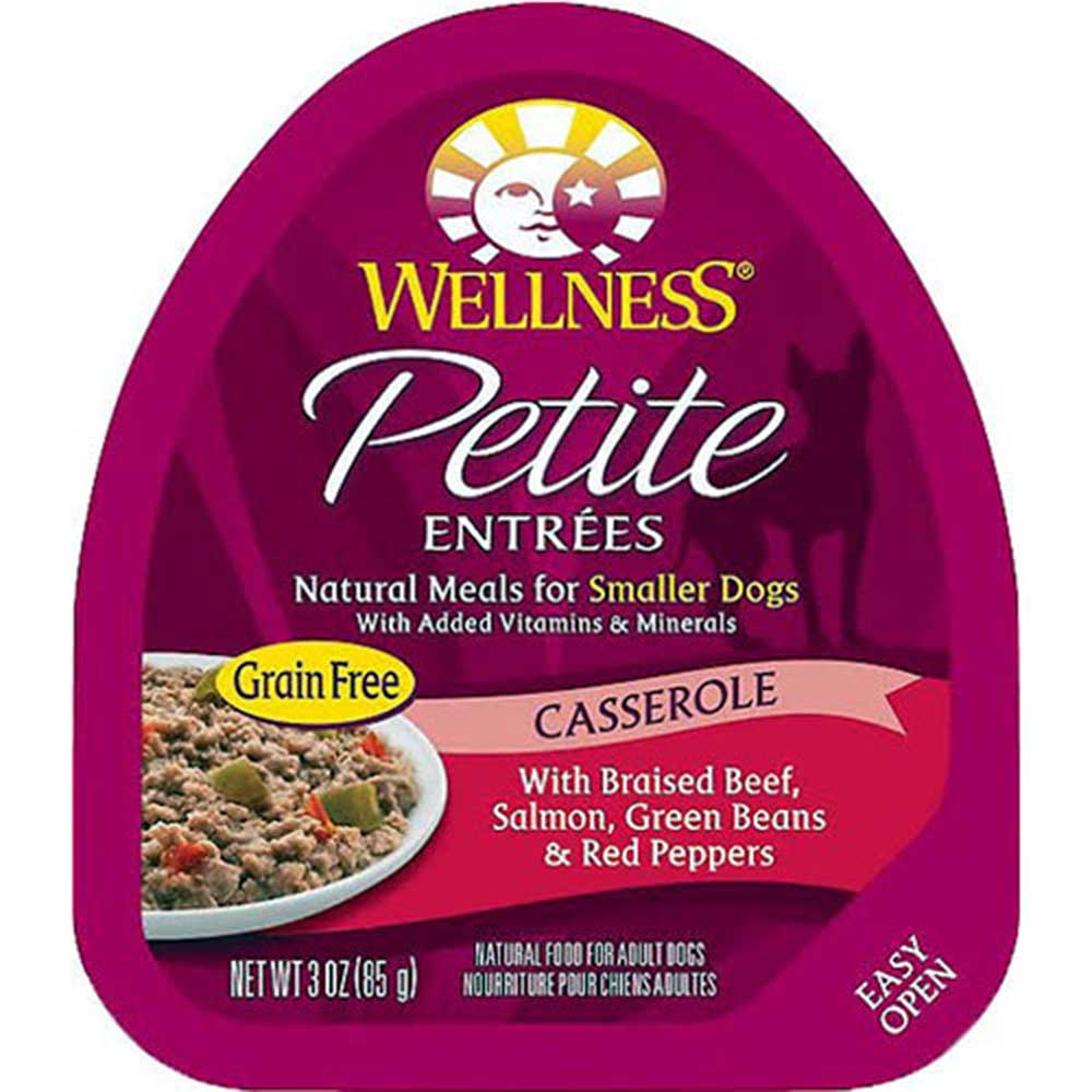 Wellness Petite Entrees Casserole With Braised Beef, Salmon, Green Beans & Red Peppers For Small Bre