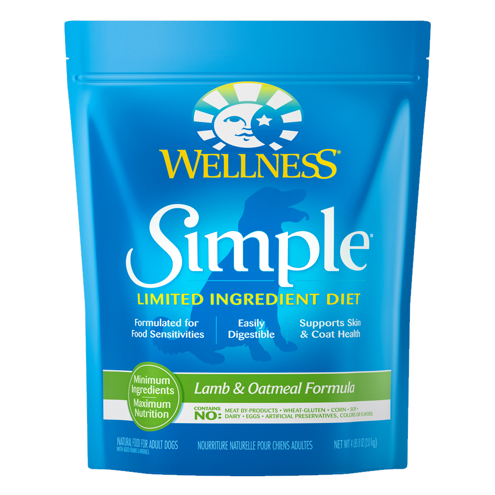 Wellness Simple Limited Ingredient Lamb & Oatmeal Recipe Dry Dog Food 4lbs 8oz (2kg)