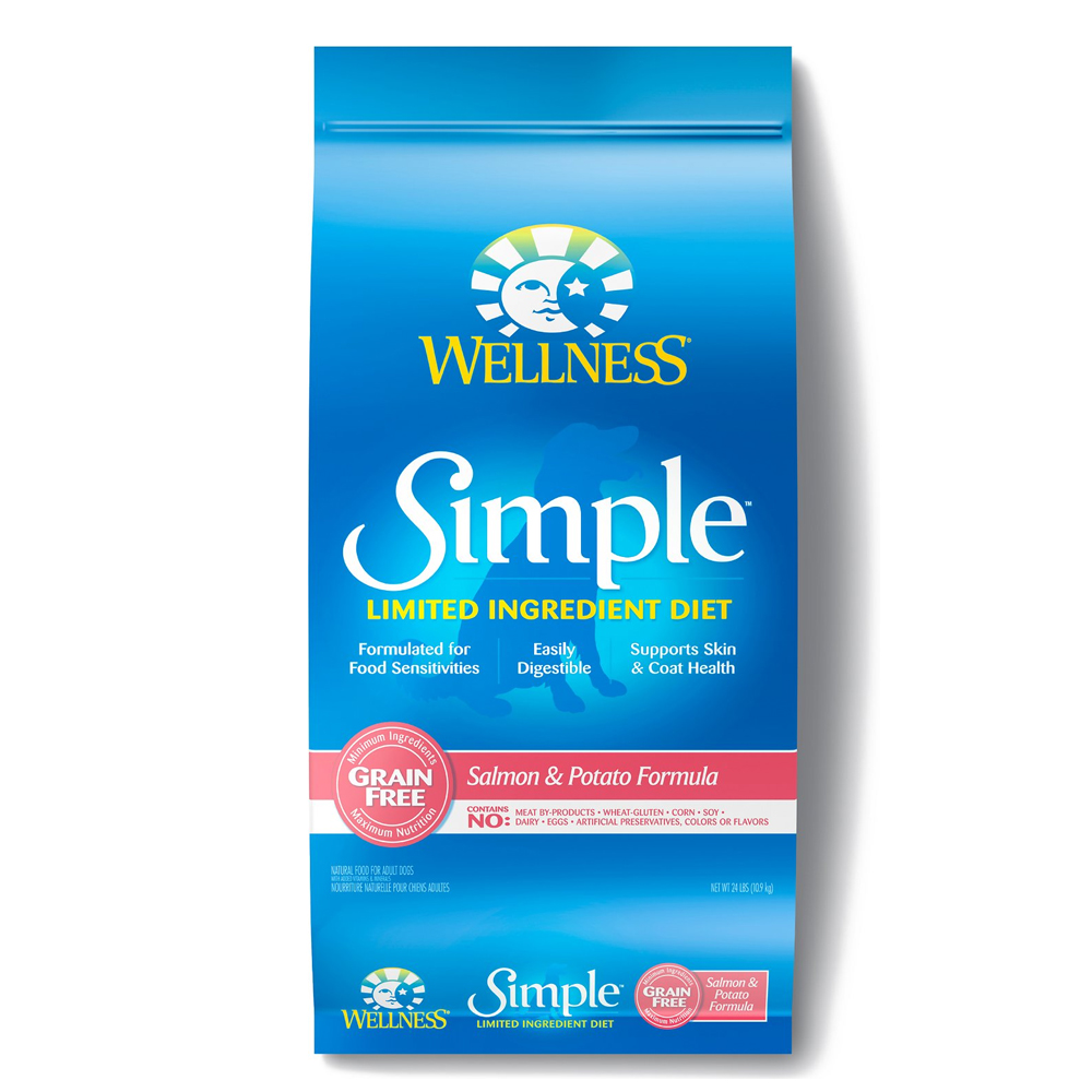 Wellness Simple Grain Free Salmon & Potato Formula Dry Dog Food 24lbs