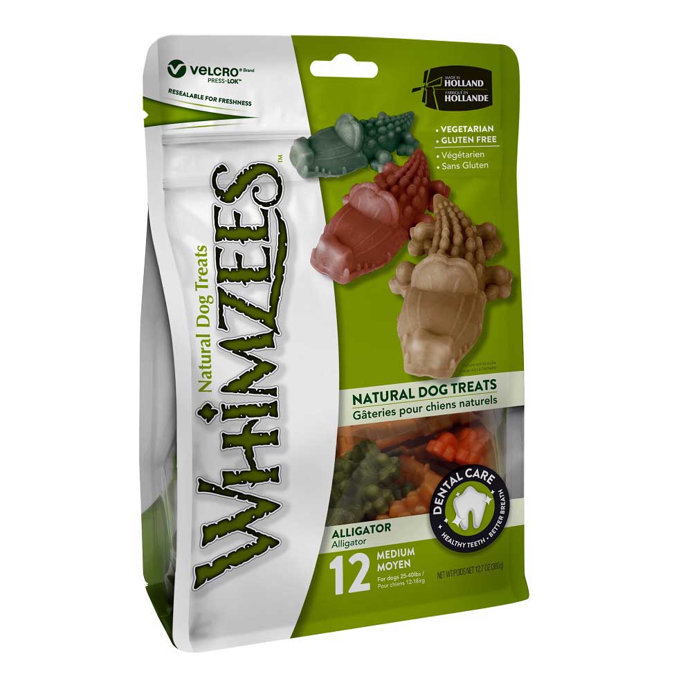 Whimzees Dental Dog Treats, Alligator Me