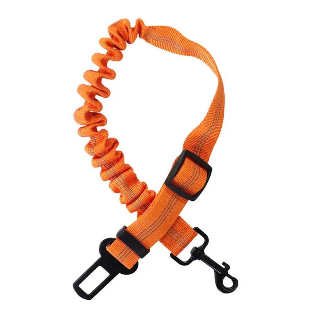 Wiggles Adjustable Dog Car Seat Belt Orange