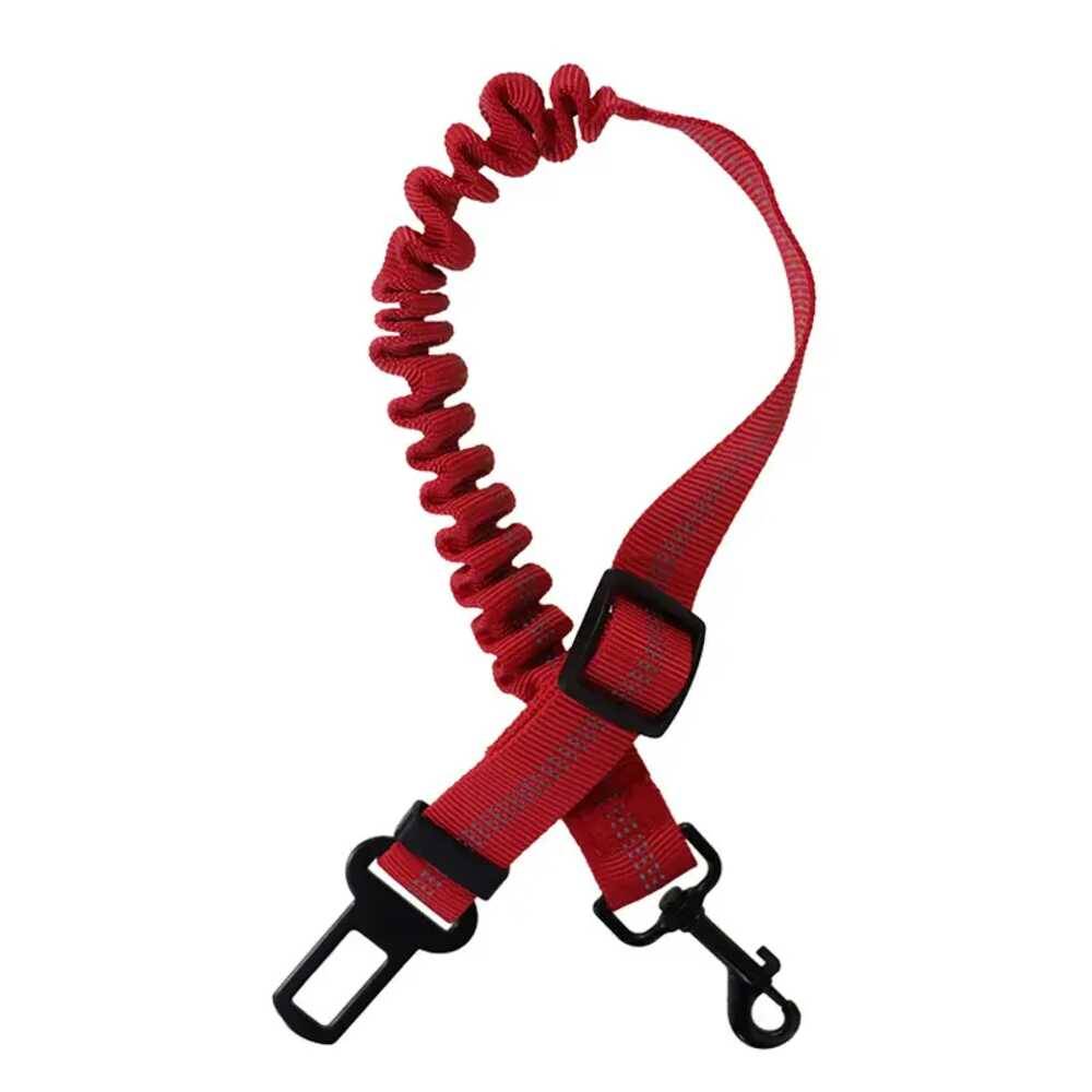 Wiggles Adjustable Dog Car Seat Belt Red