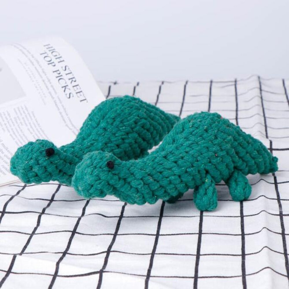 Wiggles Knot Cotton Rope - Dinosaur