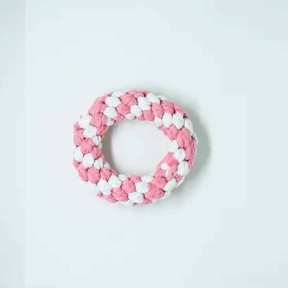 Wiggles Knot Cotton Rope - Donut Pink