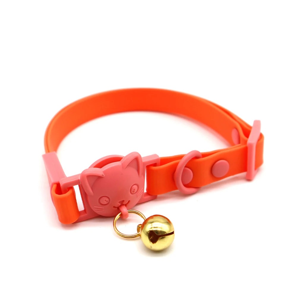 Wiggles PCV Washable Cat Collar Orange