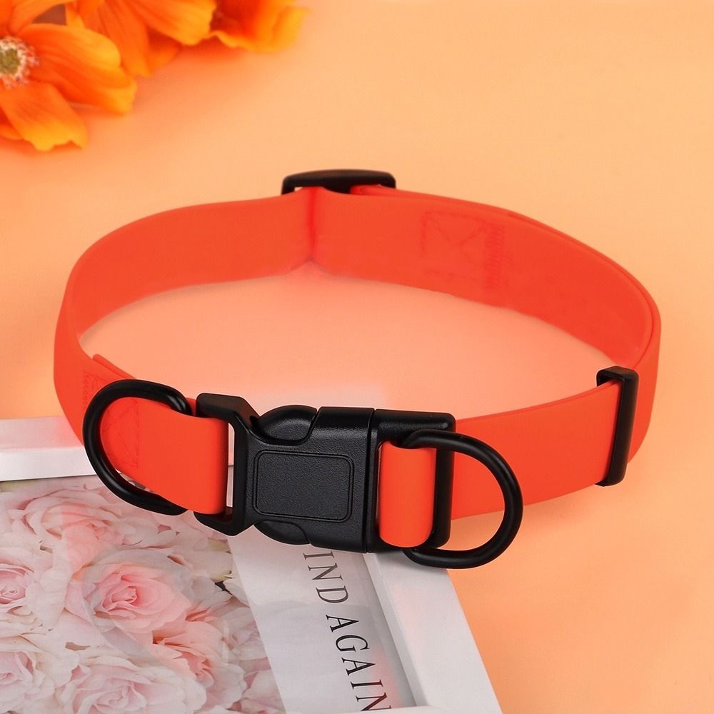 Wiggles PCV Waterproof Collar Orange - Medium