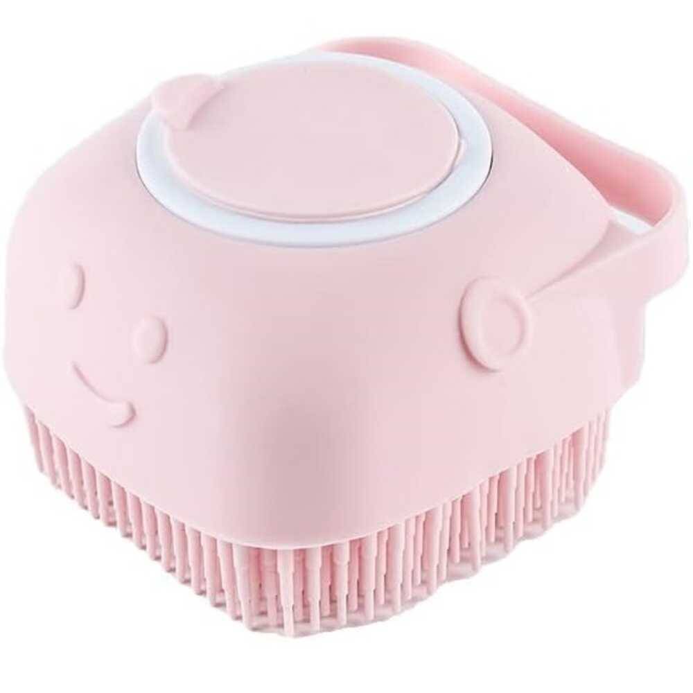 Wiggles Pet Shampoo Dispenser Brush  Pink