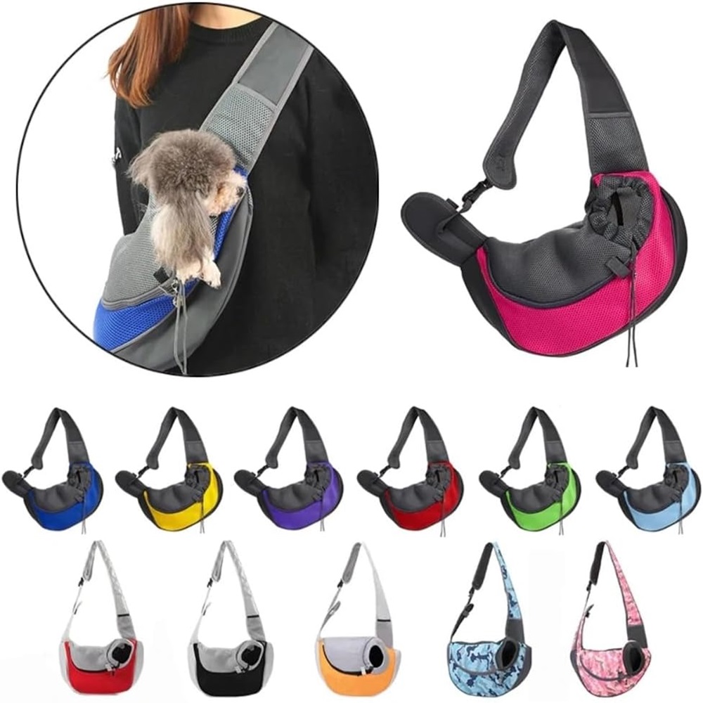 Wiggles Pet Shoulder Bag For Dogs And Cats Grey L